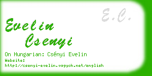 evelin csenyi business card